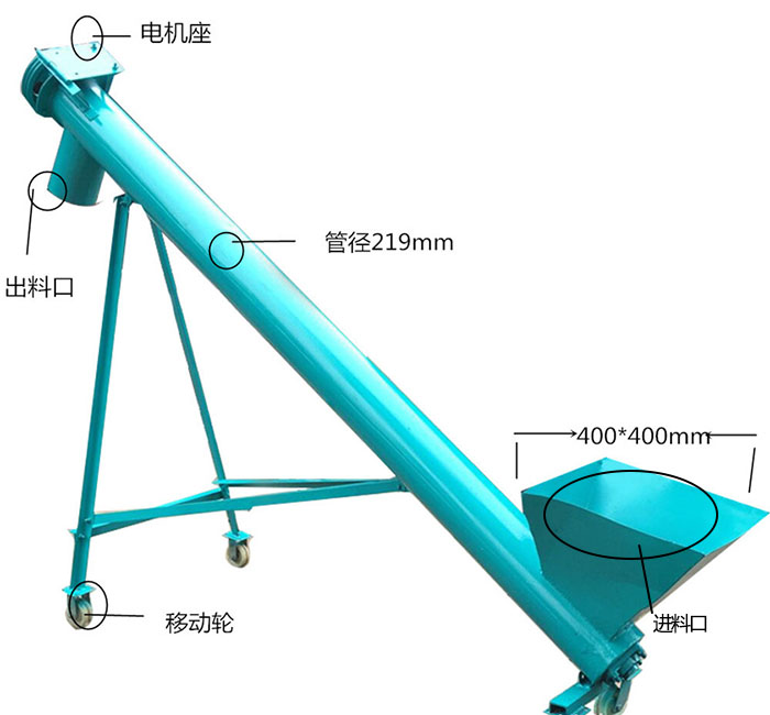 傾斜螺旋輸送機結(jié)構(gòu)